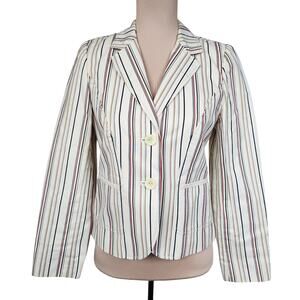 Vintage Retro Striped 6P Blazer Jacket